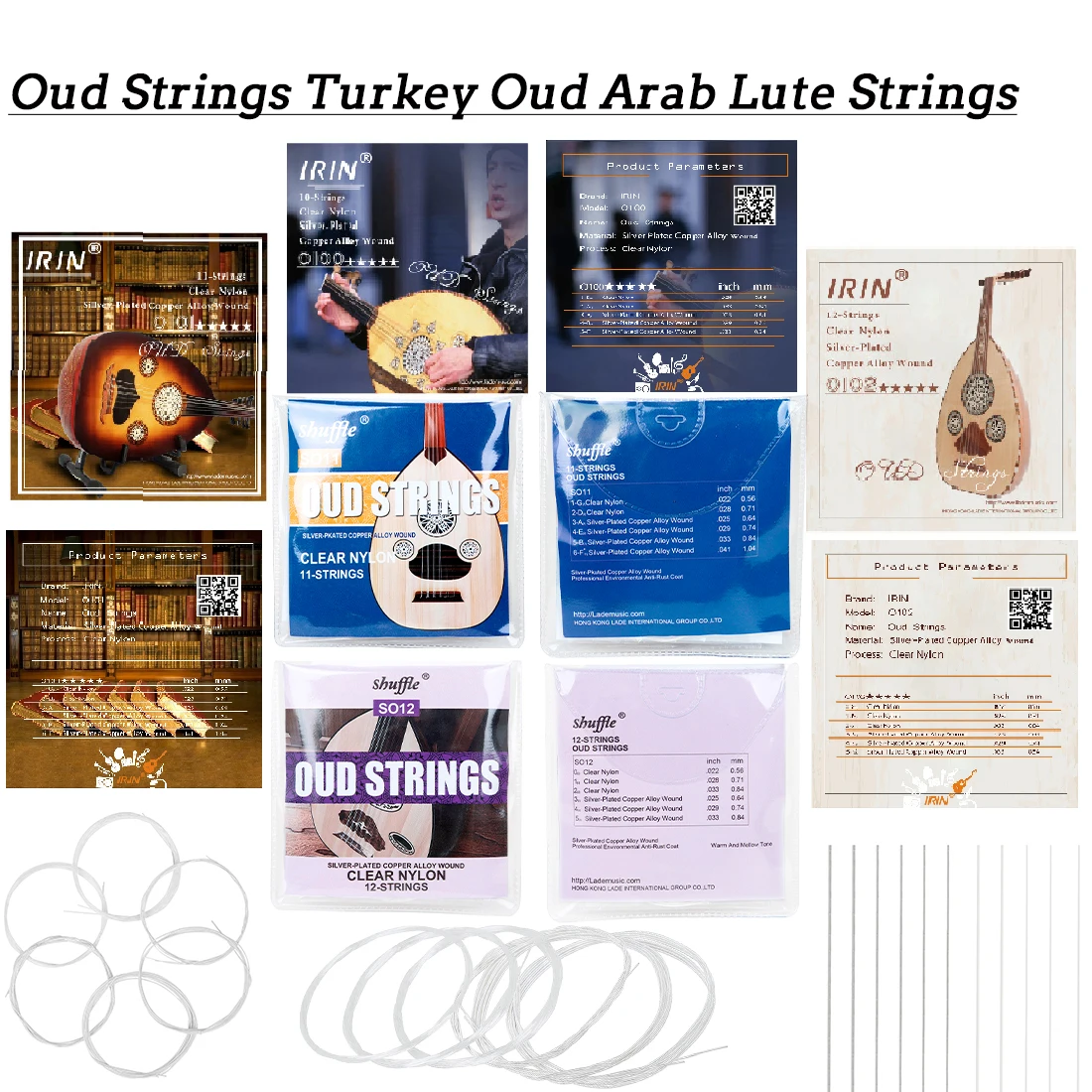 10/11/12 سلسلة/مجموعة سلاسل العود سلاسل العود العربية واضح النايلون الفضة مطلي سبائك النحاس الجرح العود سلسلة العود الملحقات