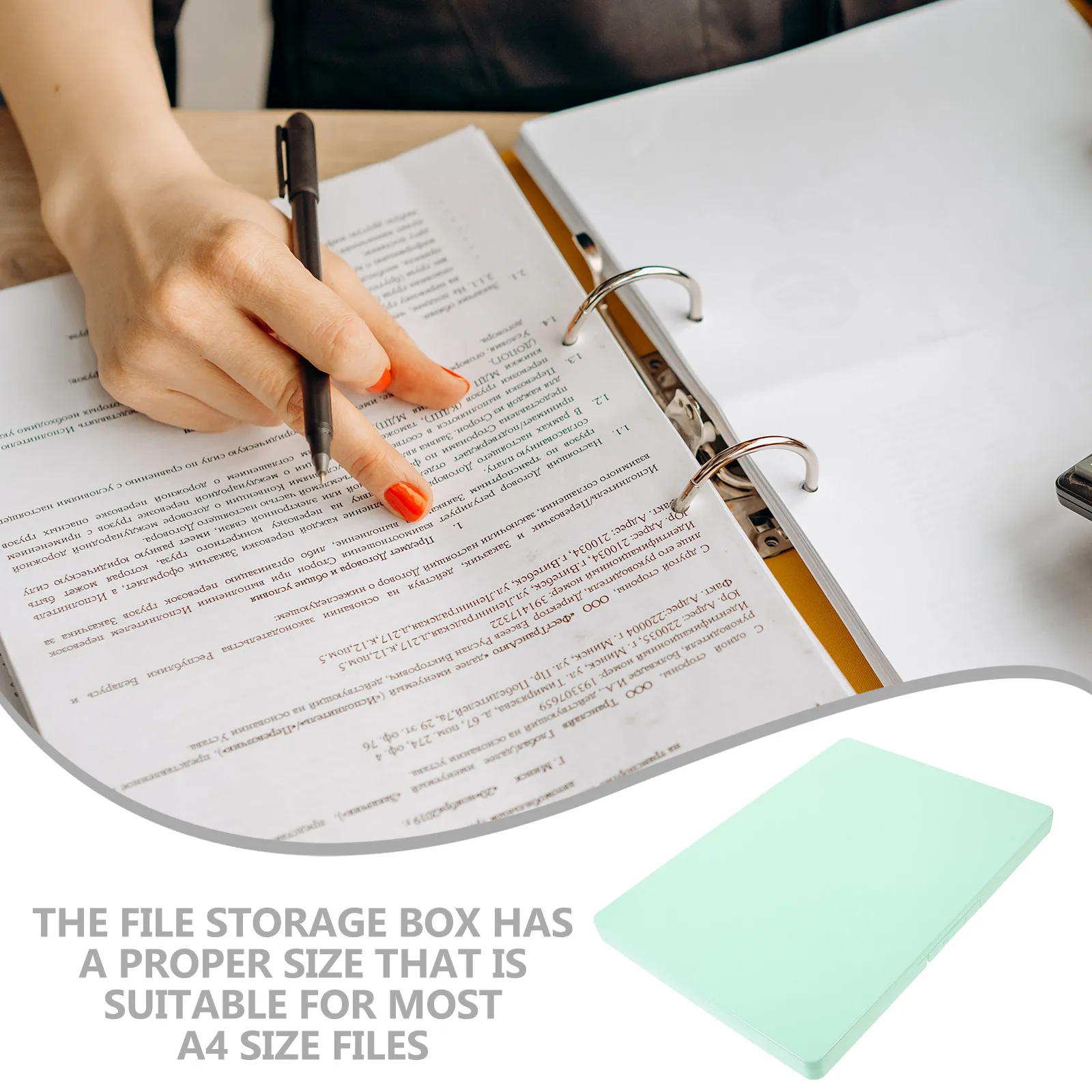 

Plastic File Case Sturdy A4 Document Storage Organizer Box Card Holder Travel Certificate Container Portable Small Item