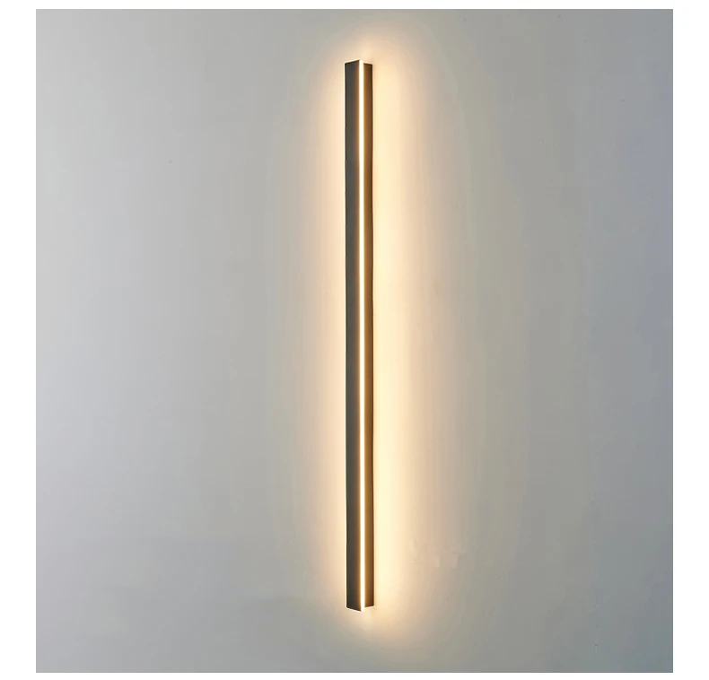 IP65 Waterproof Long LED Wall Lamp 110V 220V Outdoor Garden Villa Porch Indoor Decor Lighting Exterior Wall Sconce