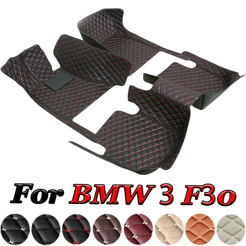 Car Floor Mats For BMW 3 F30 325i 330i 320i 318i Five Doors 2013 2014 15 16 17 18 19 Foot Pads Carpet Cover Interior Accessories