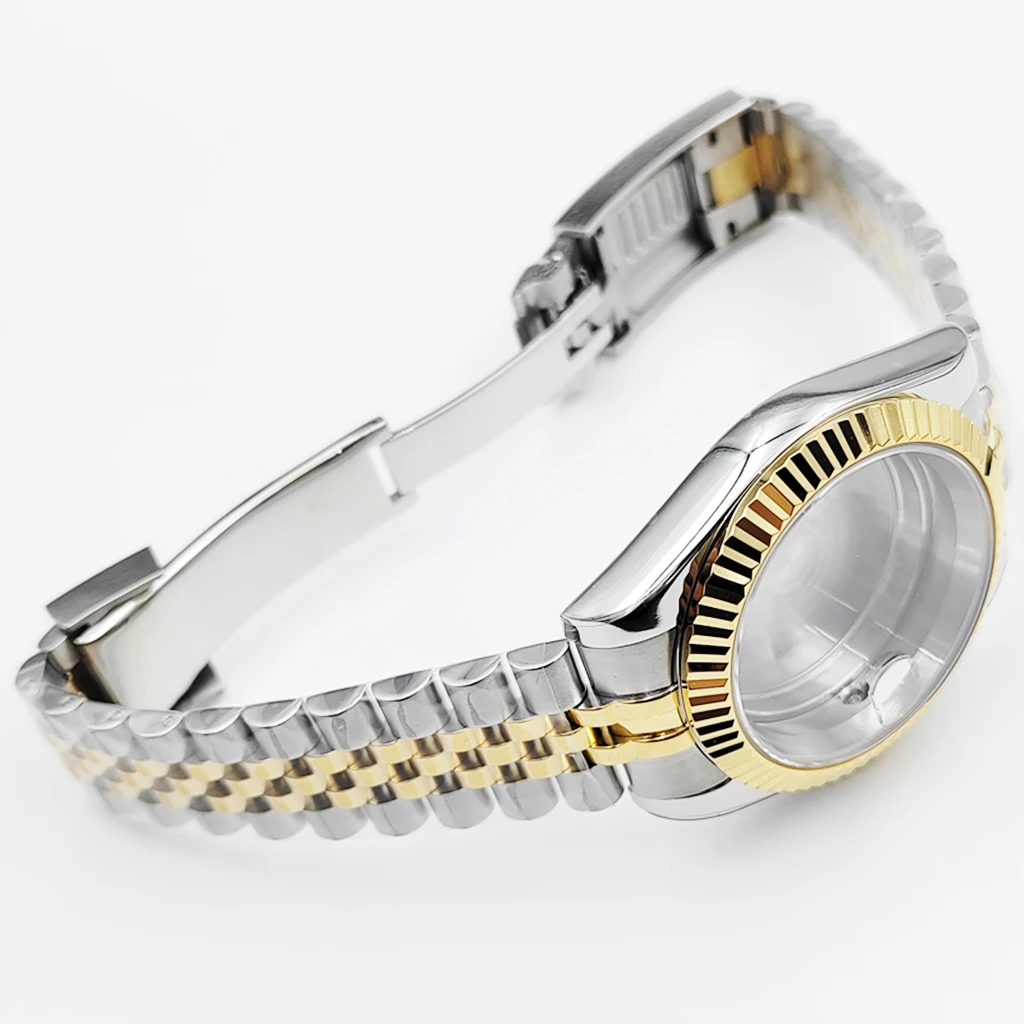 Золотые часы с сапфировым стеклом из нержавеющей стали для NH35 NH36 ETA2824 2836 Miyota8215 8205 821A PT5000 ST2130