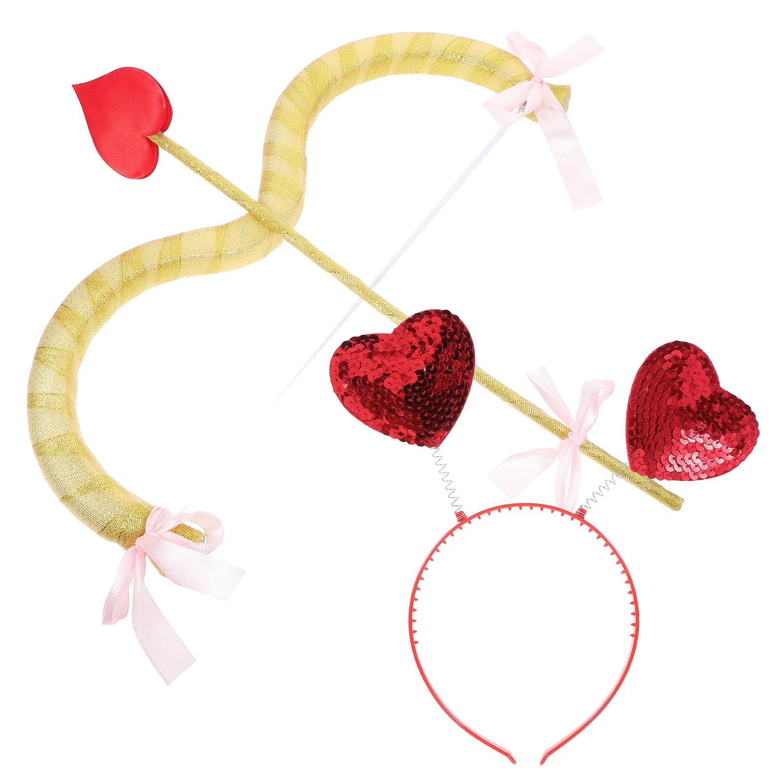 1Set Amor Bogen Pfeil Stirnband Amor Kostüm Cosplay Kit Valentine Party Foto Prop Nette Zubehör Valentine Party Decor