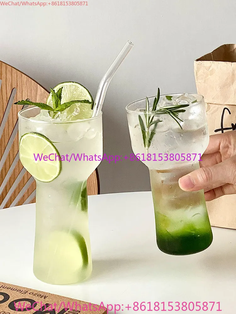 Premium Transparent Torch Cup Simple Sparkling Water Glass Cold Brew Drink