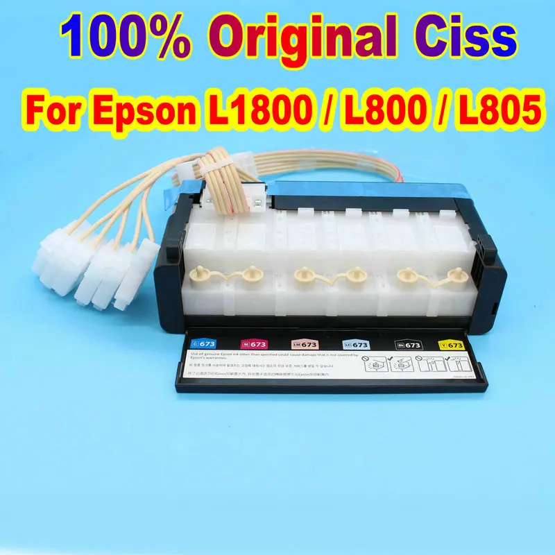 

Original L1800 Printer Ink Tank Supply System Ciss For Epson Ciss L800 L805 L1800 Ciss Kit With 6 Pcs Ink Damper TANK SUPPLY INK