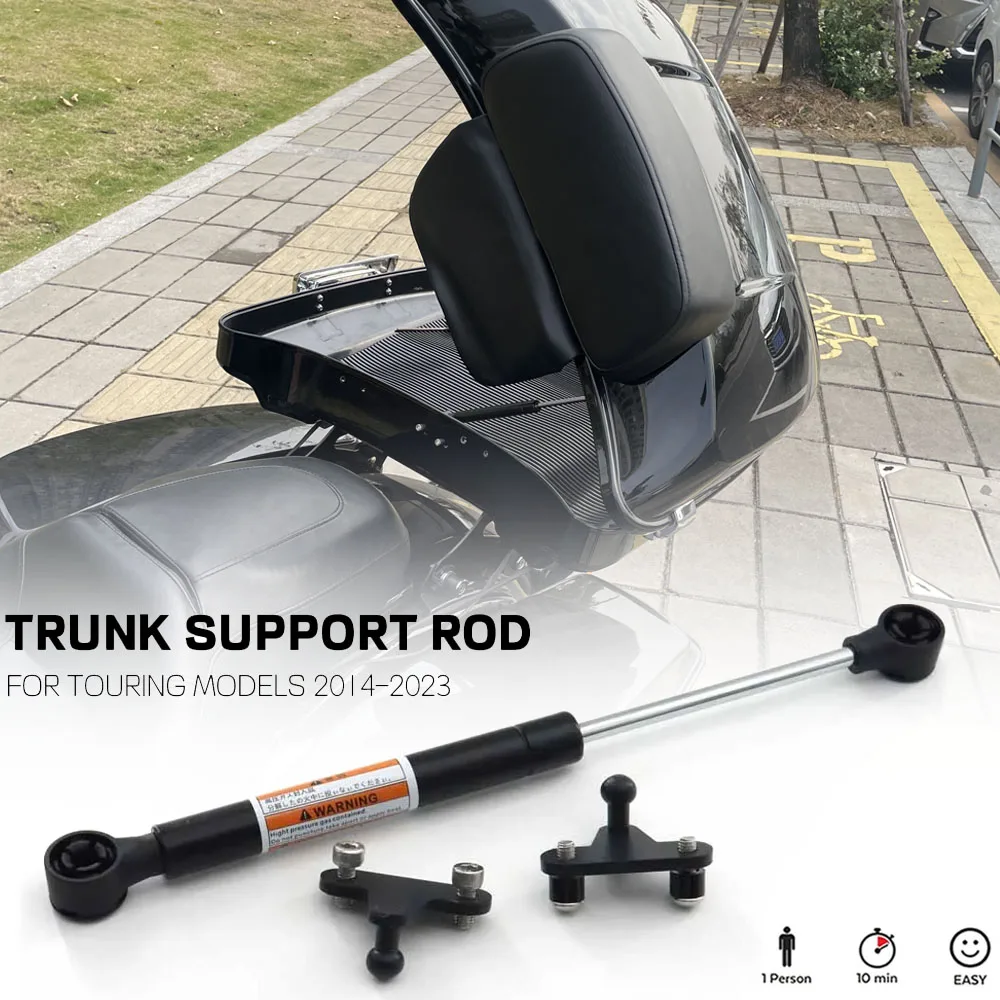 

Motorcycle King Chopped Pack Trunk Rear Hydraulic Support Rod For Harley Touring CVO Road Glide Road King Street Glide 2014-2023