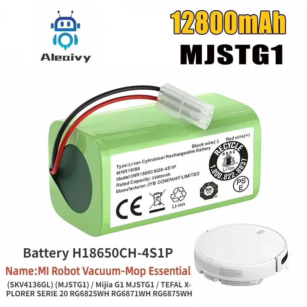 12800 mAh 14.8 V baterie H18650CH-4S1P pro Xiaomi mi robot vacuum mopem podstatný MJSTG1, Mijia G1, SKV4136GL robot vacuum cleaner.