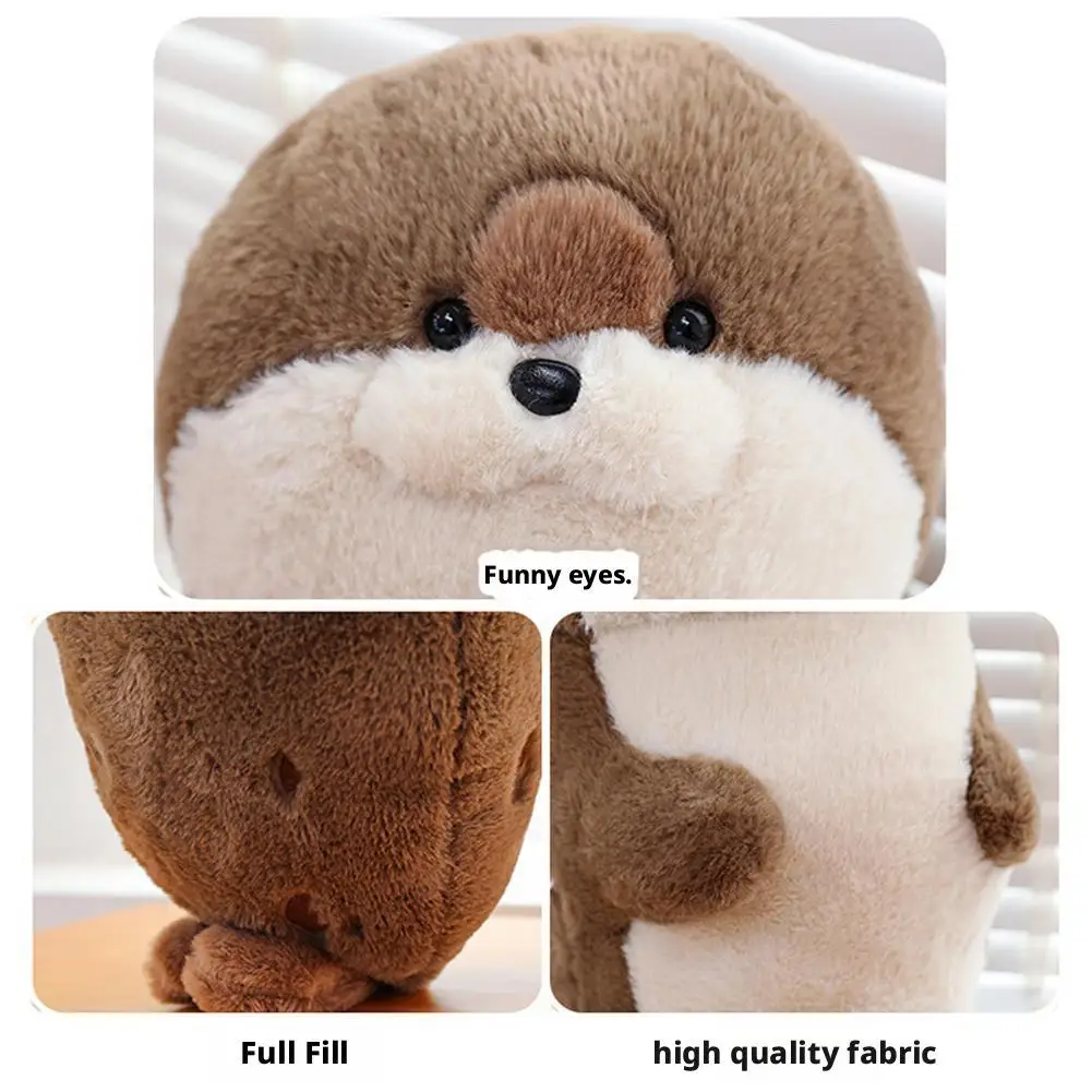 Kawaii dibujos animados criatura marina nutria marina muñeca de peluche almohada sello azul nutria de mar Animal relleno regalo de cumpleaños para niños y niñas