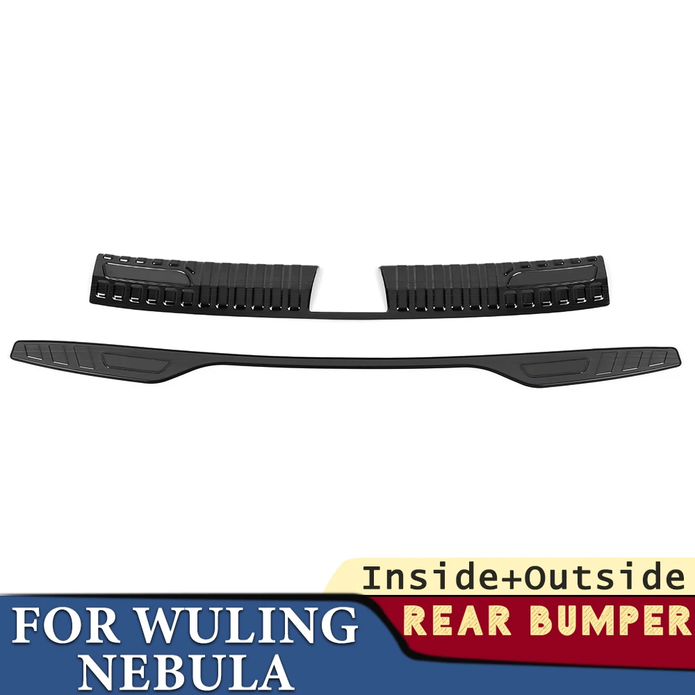 

Trunk Bumper for Wuling Nebula 2023 2024 Car Accessories Stainless Rear Fender Protector Sill Pad Cover Sticker Decoration