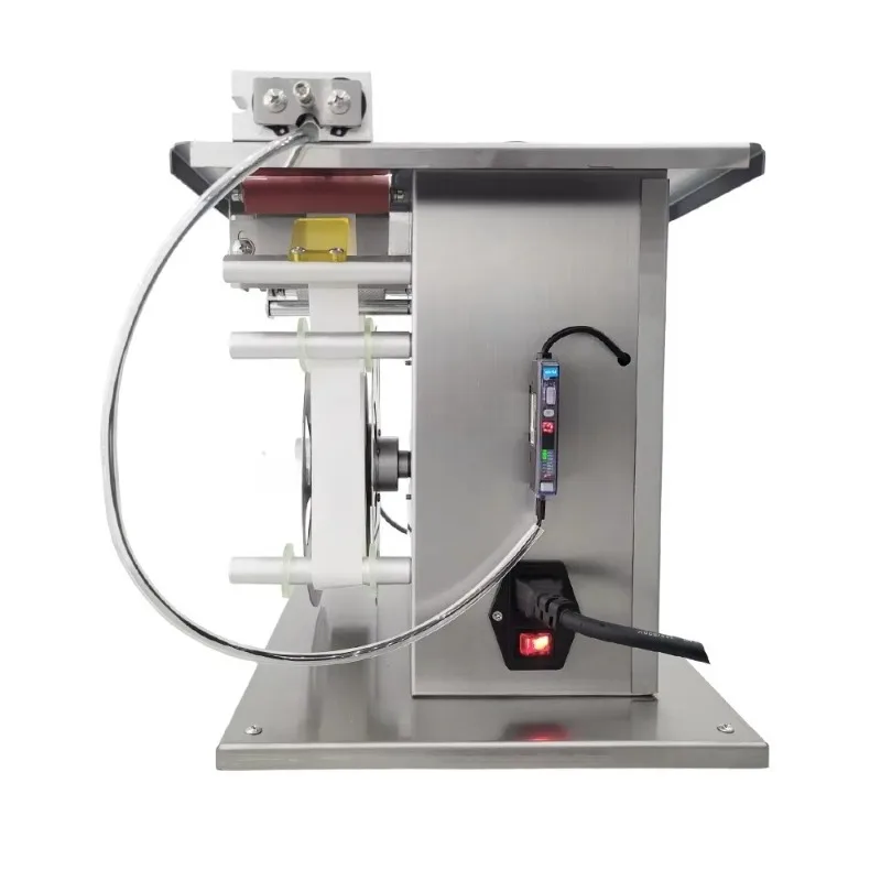 LT-CL10 Semi-automatic Desktop Square Box  Corner Labeling Machine Space Saving Corner Labeling Equipment for Carton Packaging