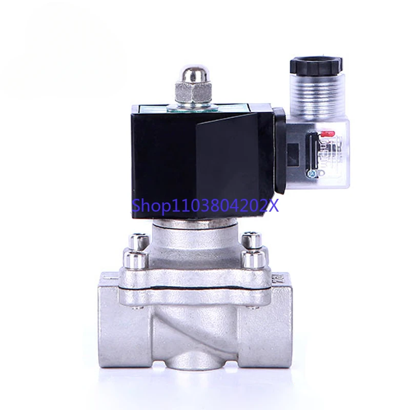 

2/2 Normally Closed 12v Electric Solenoid Valve Water 24v 230v 24 1/2 3/4 Stainless Steel IP65 DIN Coil High Temperature