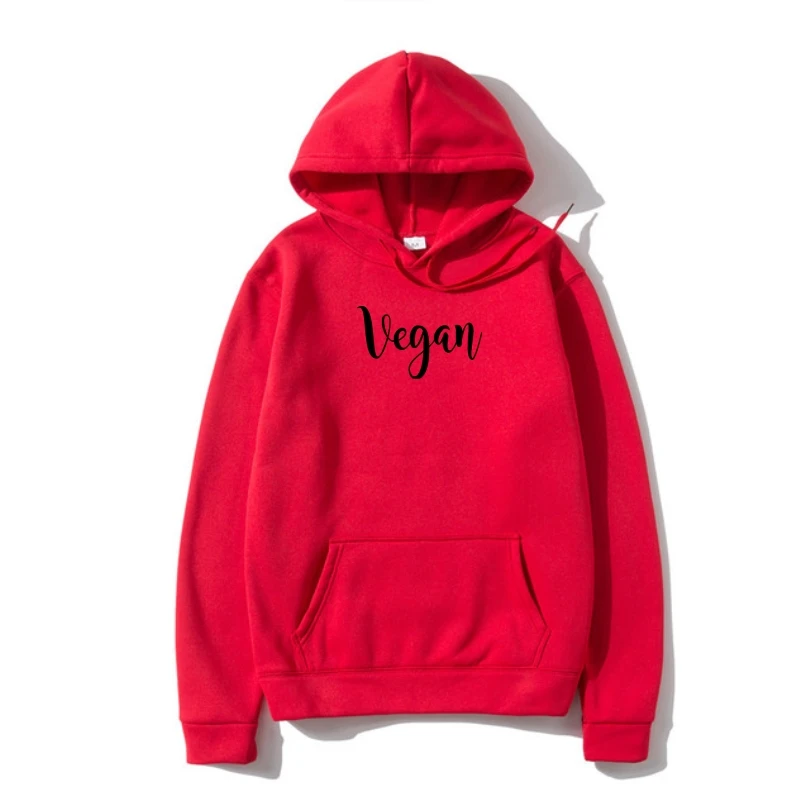 

Vegan Hoodie Pocke Logo Veggie Veganism Men Women Foodif Sweatshir Hoodys L95 100% cotton Hoody,Outerwear wholesale Hoody