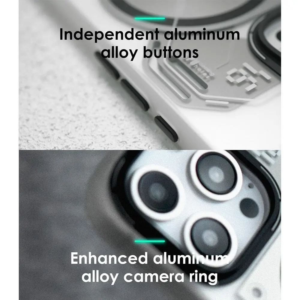 Magnetic Thermal iPhone 16 Pro Case | Enhanced Camera Controls | IMD Tech | Magsafe Compatible | Full Coverage | Transparent Whi