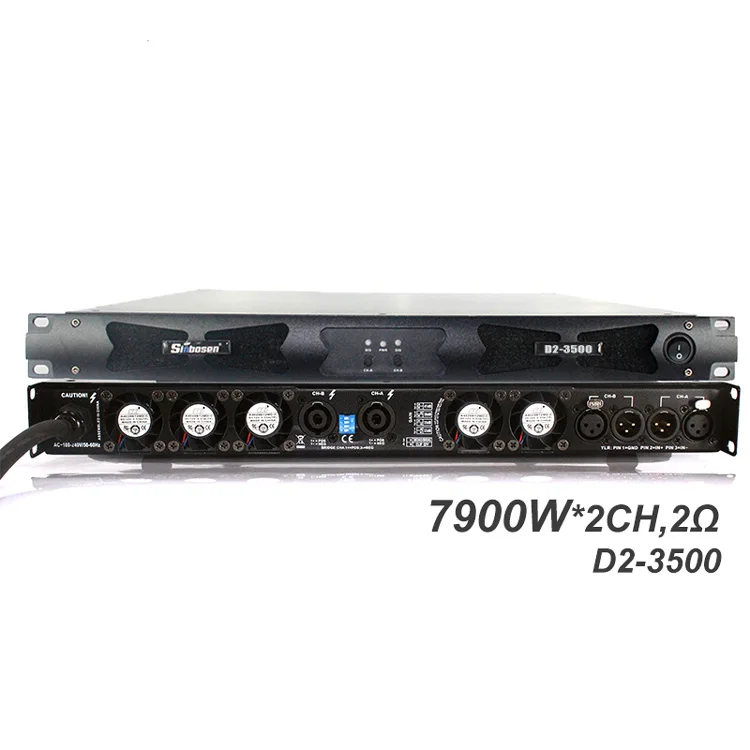 D2-3500 amplificadores de audio speakers professional dual channel 2 ohms amplifier