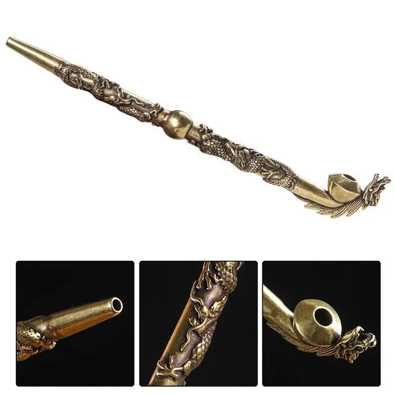 New 1pcs Fashion 23cm long Vintage Metal tobacco pipes Smoking Pipe Smoke Gift for men