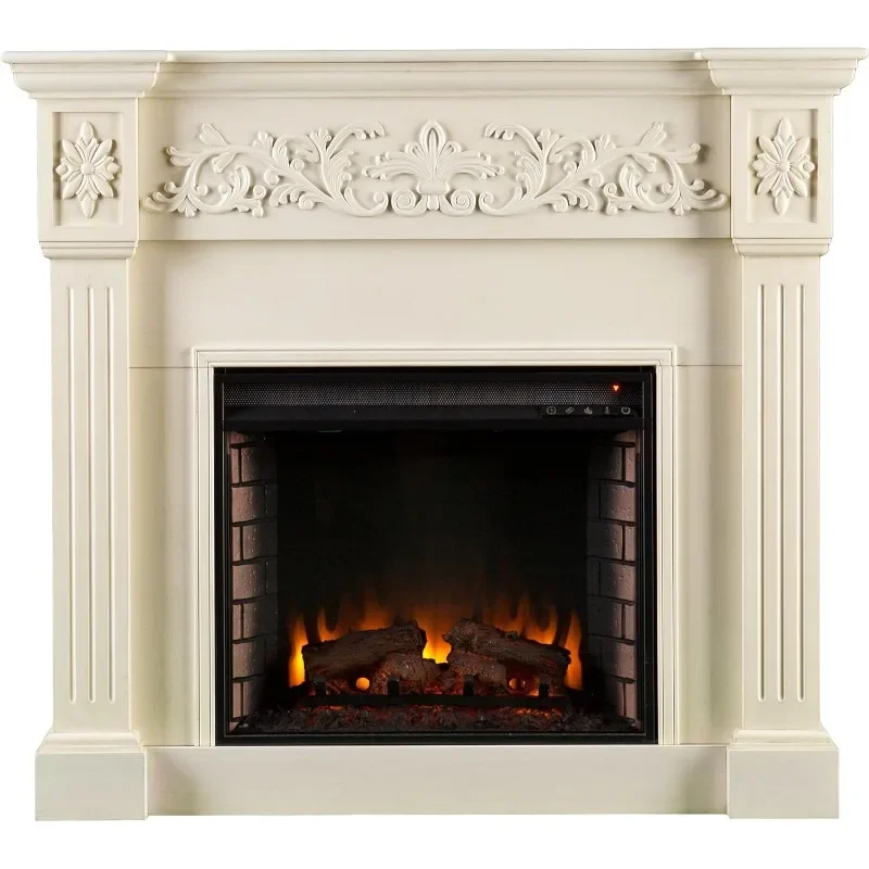 Furniture  Electric Carved Floral Trim Fireplace  (Major Appliances) Home