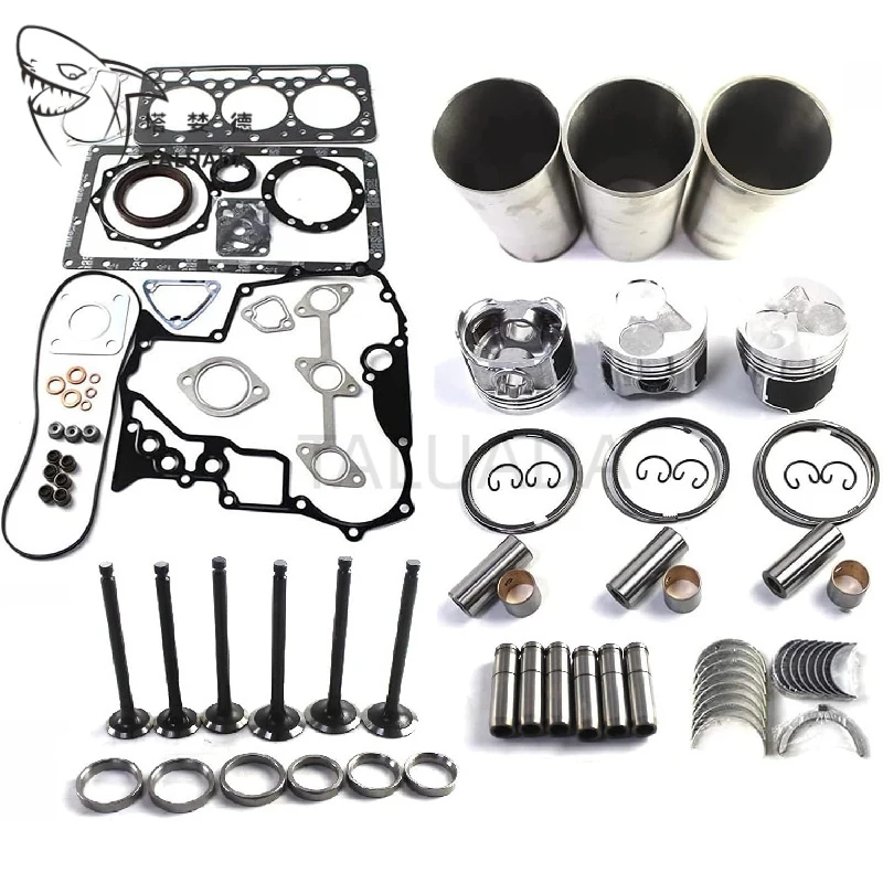 Kit de Reparación de Motor para Kubota D902 con Kit de Válvulas KX41-3 BX24 BX25 BX2230D BX2350D BX2360, Piezas de Reparación de Motor