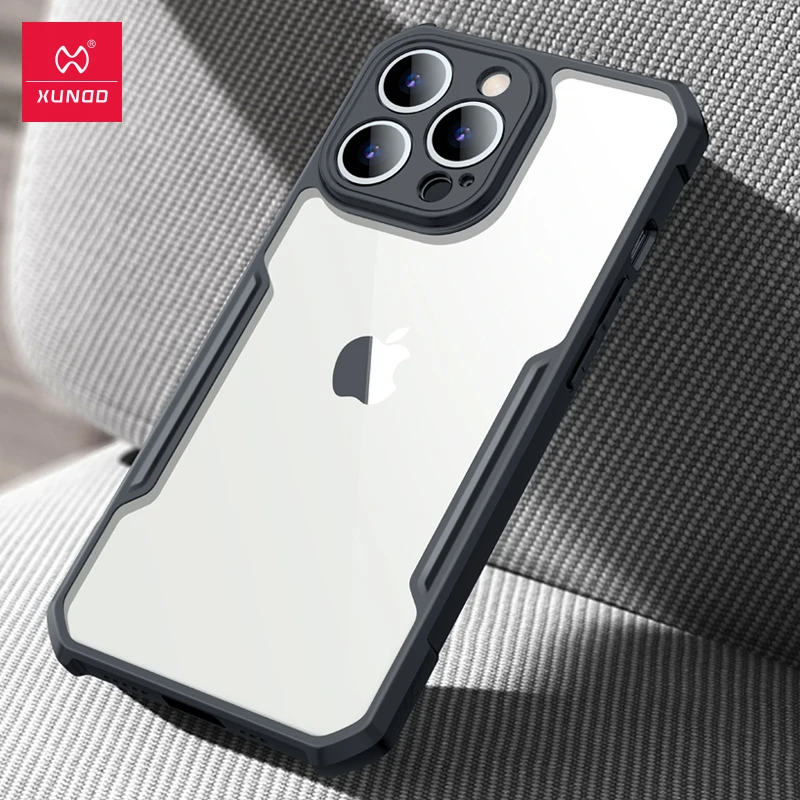 Xundd Case For iPhone 13 Pro Max Case Blue Transparent Shockproof Protective Bumper Phone Cover For iPhone 13 Pro Max Cover
