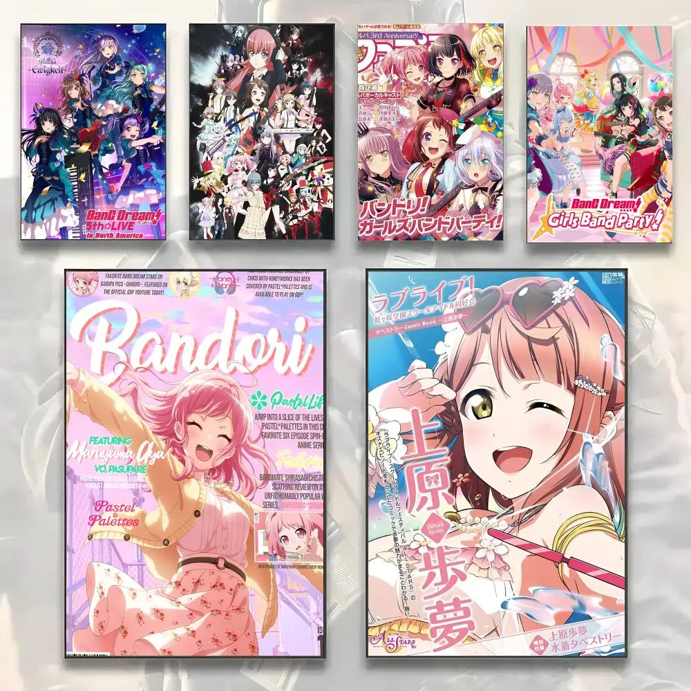 Anime Singer B-Bang Dream Painting Calligraphy Modern Canvas Wall Art Prints for Living Room Decor | Wall Decals