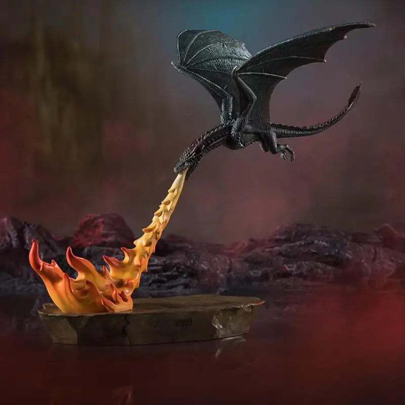 TOP Master Limited edition postmodernism Virtual realism Bronze Sculpture art  Flame Dragon figure handmade copper Art Ornament