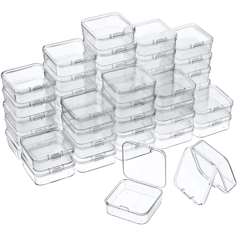 

60 Pcs Bead Containers Small Clear Containers With Lids Bead Box Clear Organizers And Storage For Jewelry Crafts Items