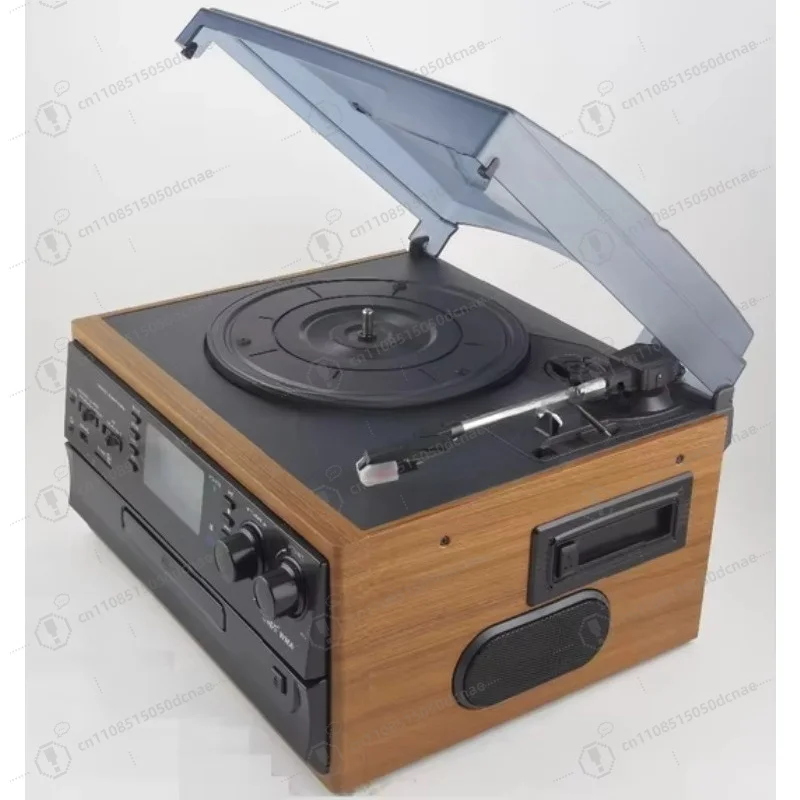 Custom Luxury Vintage Vinyl Record Turntable Premium USB Player Stereo Jack AUX Input Classic Headphone Adapter Audio Device