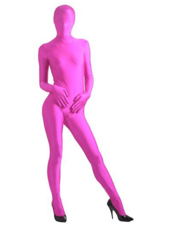 Strakke oranje bodysuit Halloween Zentai cosplay kostuum carnaval volledig pak lichaam vrouwen mannen kinderen huid jumpsuit groene podium panty