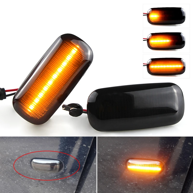2 Stuks Dynamische Richtingaanwijzer Licht Led Zijmarker Spatbord Sequentiële Indicator Lamp Voor Audi A6 C5 01-05 (Niet Geschikt Voor A6 C5 00-02)