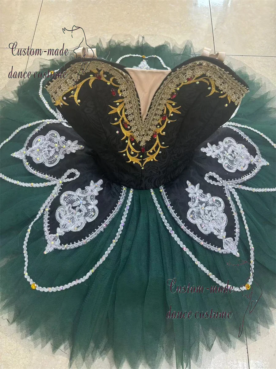 Jupe tutu de performance de Ballet vert Esmeralda Variations Pakita, personnalisée pour enfants et adultes, nouvelle collection 2024