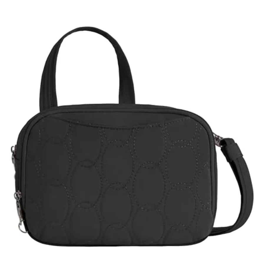 

Anti-Theft Runways Double Compartment Crossbody for urban commuting, premium nylon fabric, sleek black, slash-proof straps and