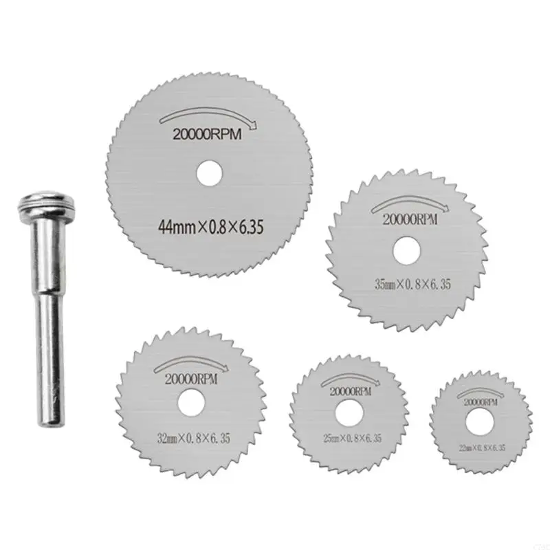 6pcs عروض عالية من القرص HSS لخطو للمعادن البلاستيكية الخشبية Project C7AC