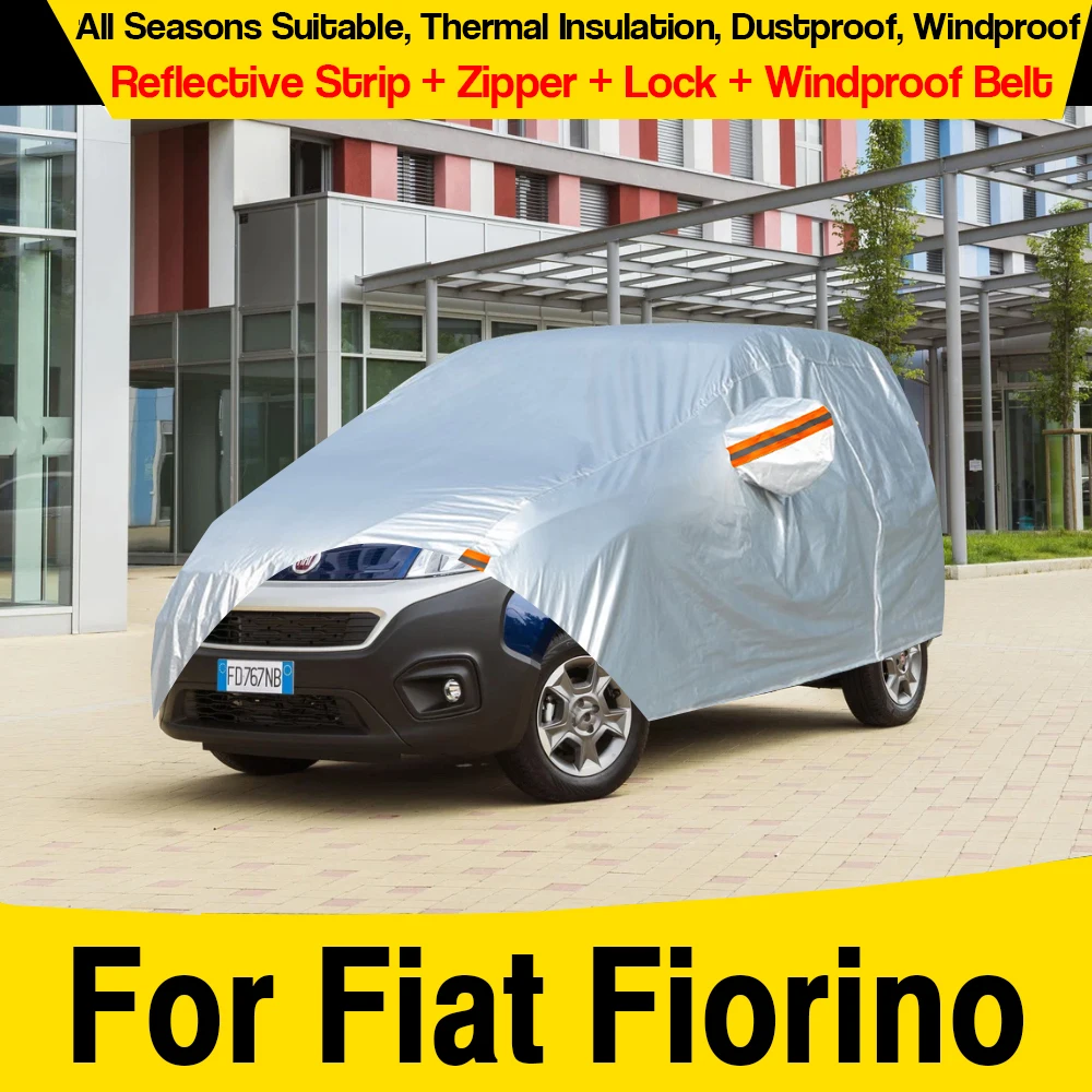 

Full Car Cover Outdoor Anti-UV Sun Rain Snow Paint Wind Resistant Cover Dustproof For Fiat Fiorino 1988-2026