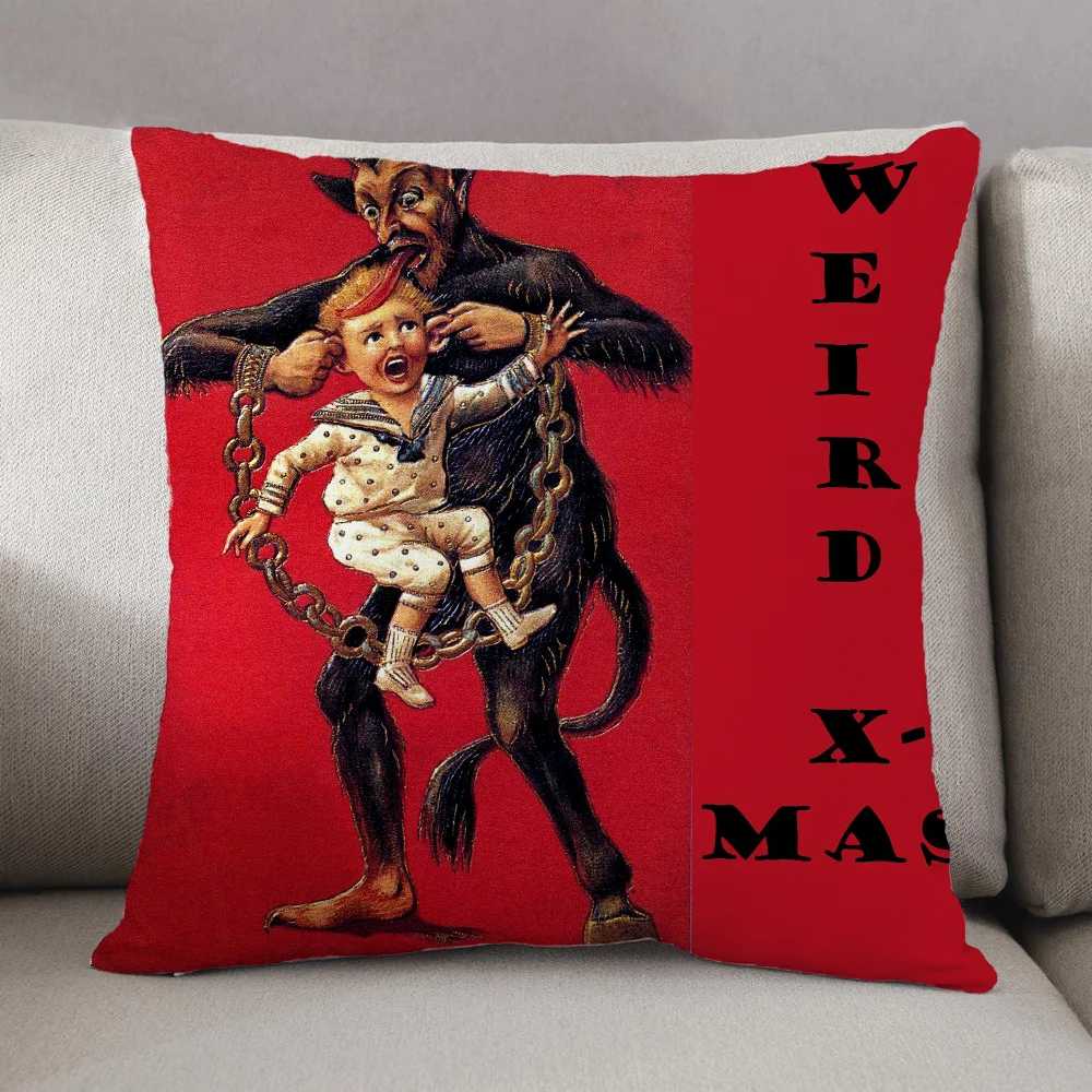 Throw Pillow Covers Decorative Cushion Merry Christmas From Krampus Home Decor Items Home and Decoration Personalized Gifts Gift