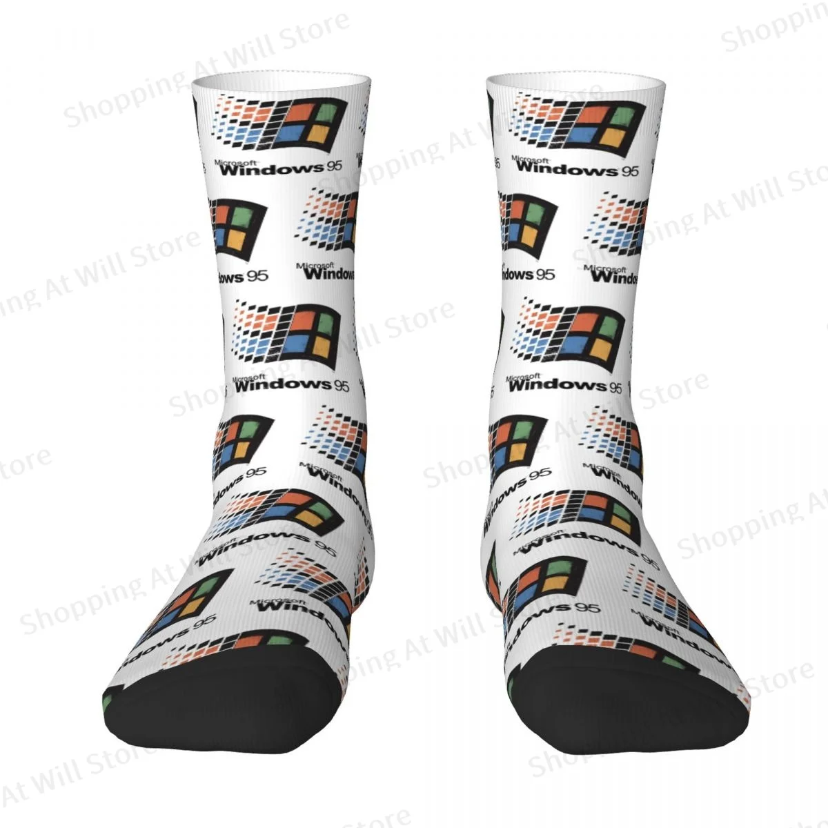 Technology System Windows 95 Unisex Wintersocken Outdoor Happy Socks Street Style Crazy Sock
