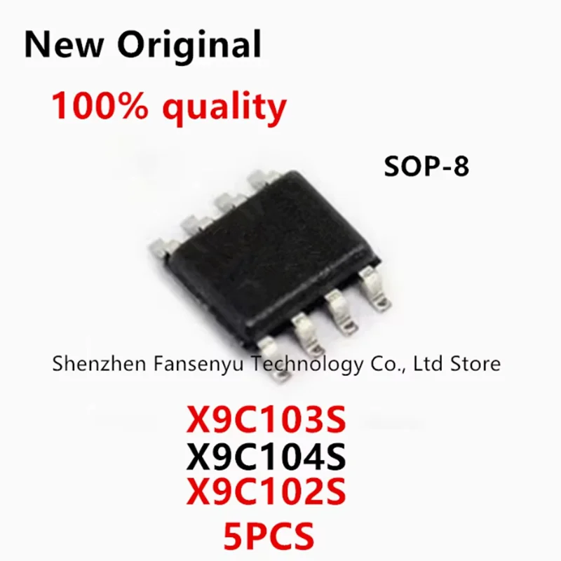 (5pcs)100% NEW X9C103S X9C103SIZ X9C104S X9C104SIZ SOP-8 X9C102S Digital Potentiometer
