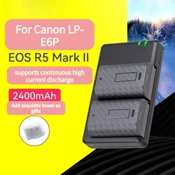 New LP-E6P 2400mAh Suitable for Canon Camera Battery R5 Second-generation MarkII DSLR R5CR6IIR7D90D70R5 Mark Ll 5D4