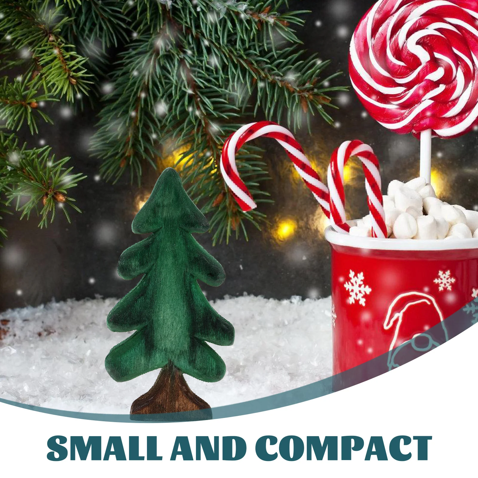 

Christmas Tree Pine Ornaments Decor Holiday Office Foldable Mini Large Wood Xmas Trees Artificial Desk Home