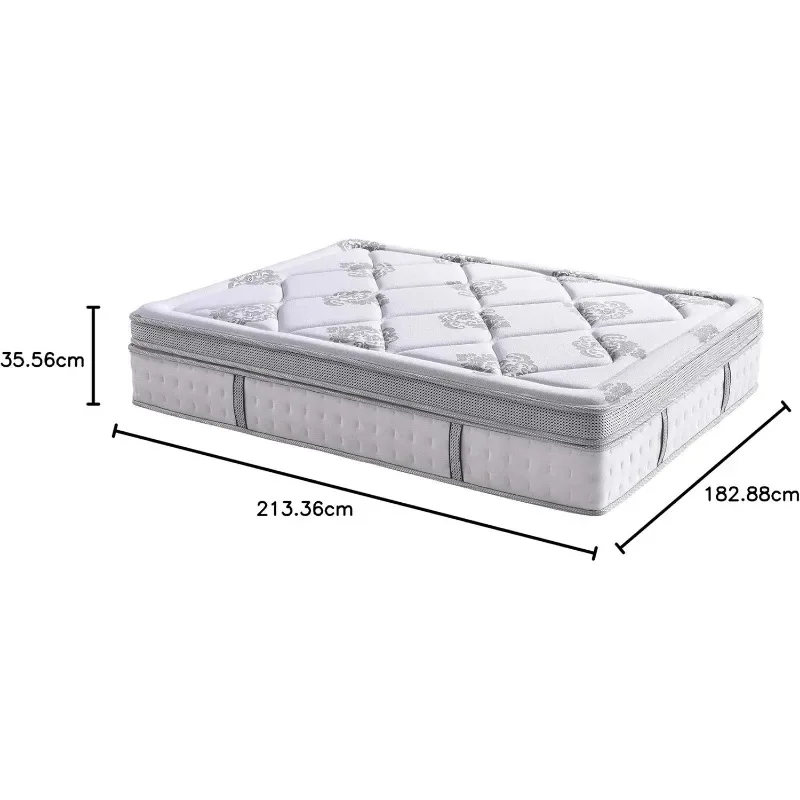 Kaltes Gel Memory Foam und Spring Hybrid europäische Pillow-Top-Matratze Schlafzimmer möbel Wohn möbel Matratzen