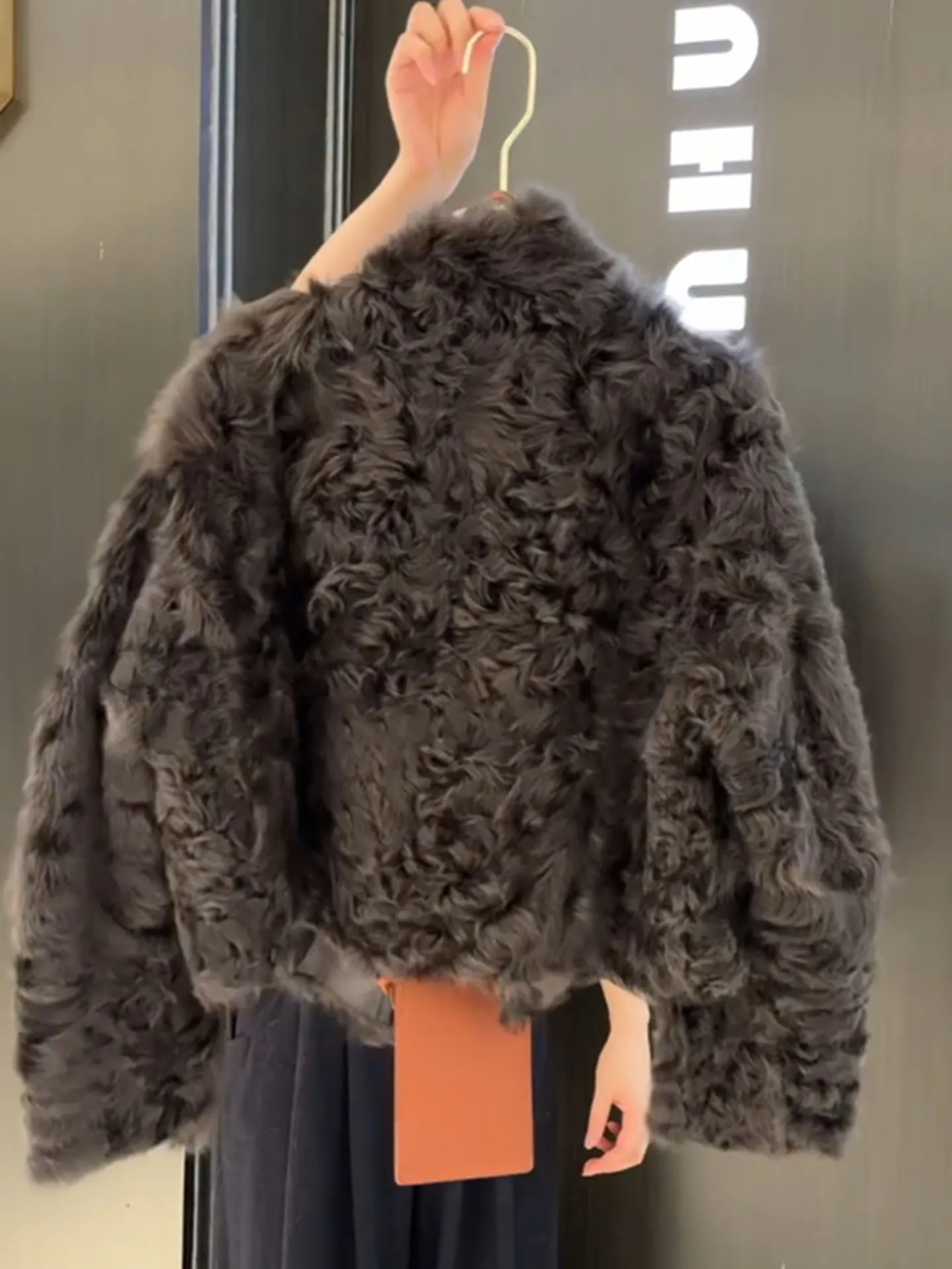 Casaco Externo Único de Couro e Pele para Mulheres, Novo Lançamento de Inverno, Casual, Forrado