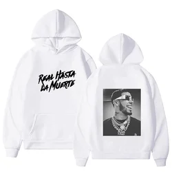 Spring and Autumn Rapper Hoodie Anuel AA Real Hasta La Muerte Printed Sweatshirt Streetwear Loose Pullover Casual Hoodie2