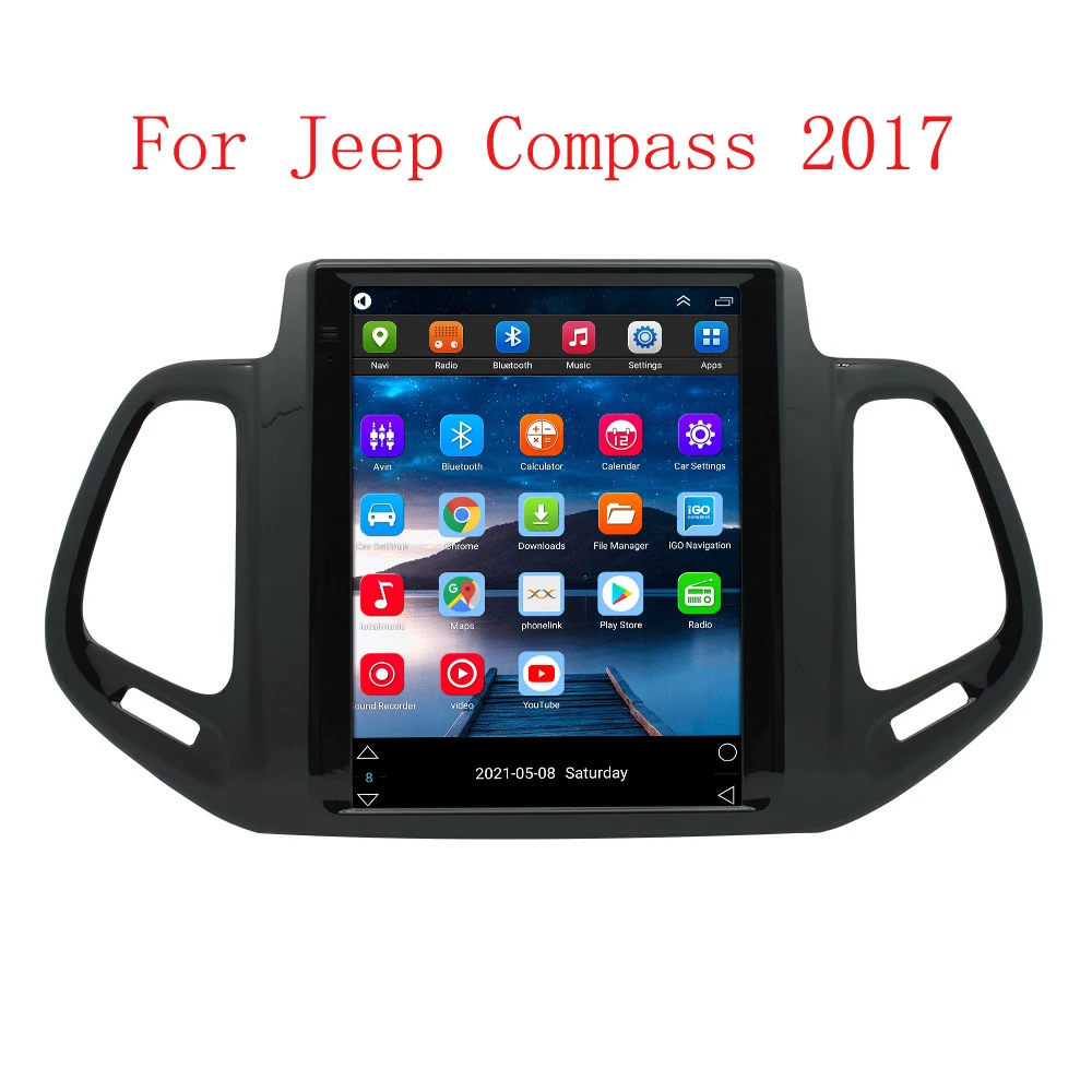 

9,7-дюймовый Android 12 для Jeep Compass 2017, автомобильный радиоприемник 4G, мультимедиа BT ADAS, беспроводной Carplay, автонавигация, GPS, стерео, RDS AHD