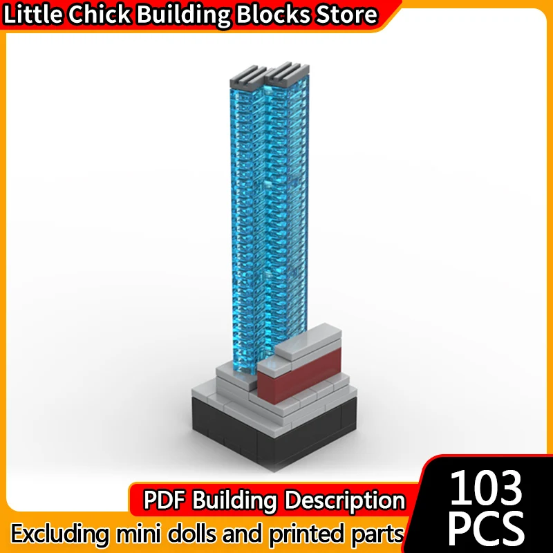 

Модель City Street View MOC, строительные кирпичи, один Манхэттен, квадратная модульная технология, детские праздничные подарки, сборные игрушки, костюм