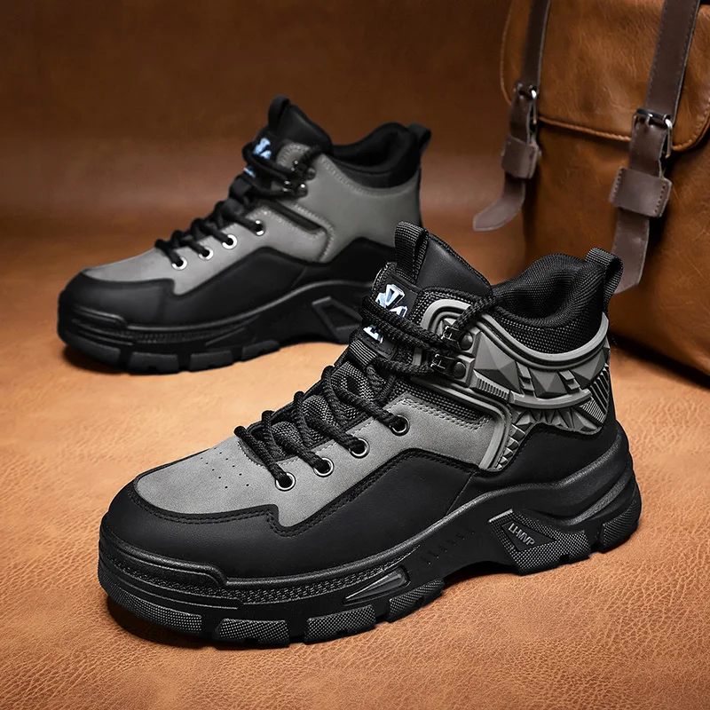 

Winter New Trendy Fashion Boots Anti Slip Thick Soled Retro Workwear Sports Outdoor Casual Shoes Sports Tooling Sneakers