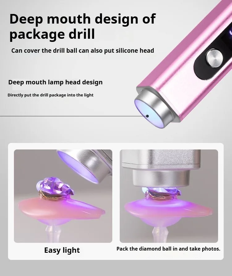 3in1 UV LEDメタルネイルランプ ミニハンドヘルドUVランプ マニキュア用 ポータブルネイルドライヤー スタンドランプ ネイルキャッツアイマグネットヘッド付き