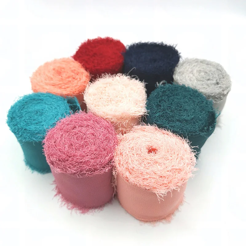 Chiffon Ribbon Selling 5 Meters Wide 3.8 Cm Chiffon Silk Ribbon Flower Bouquet Wrap Decoration Cintas De Tela Para Manualidades