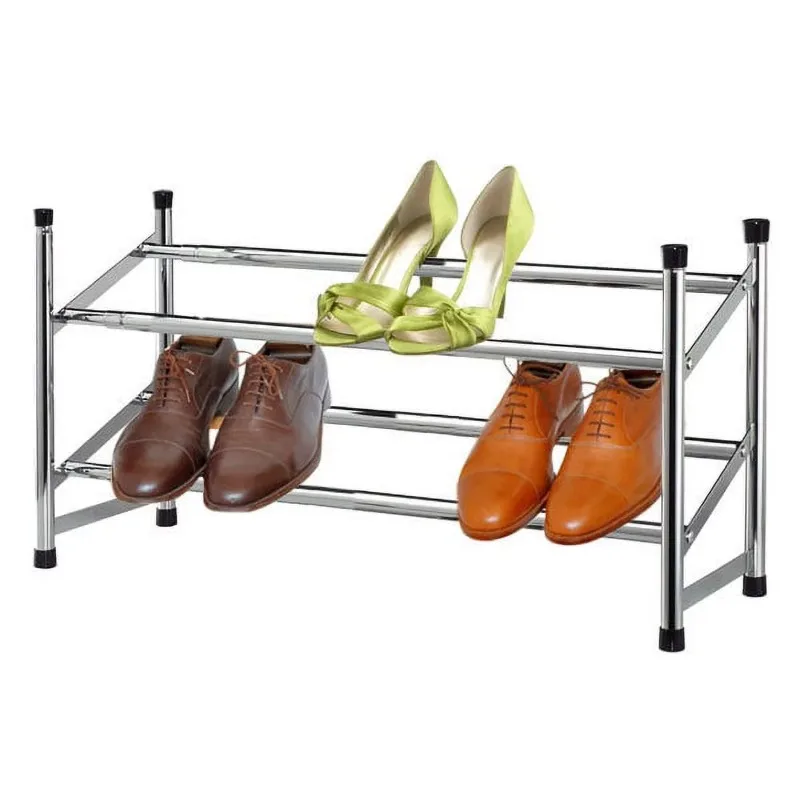 

Home Basics 2-Tier Chrome Expandable Shoe Rack