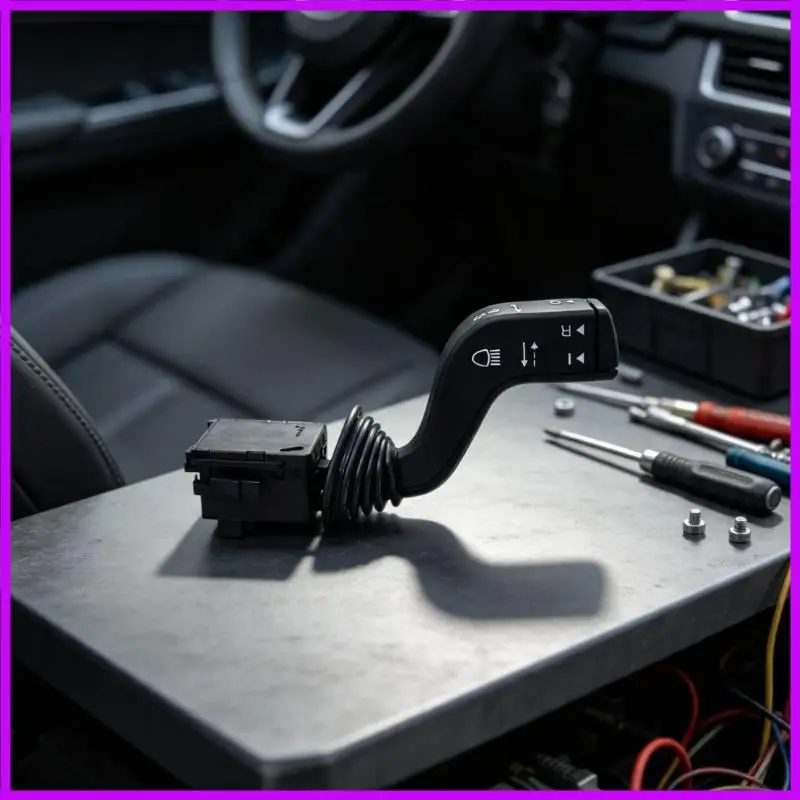 R9CC Multifunction Steering Column Combination Switches Assembly, 1241211 Car Turn Headlight Control