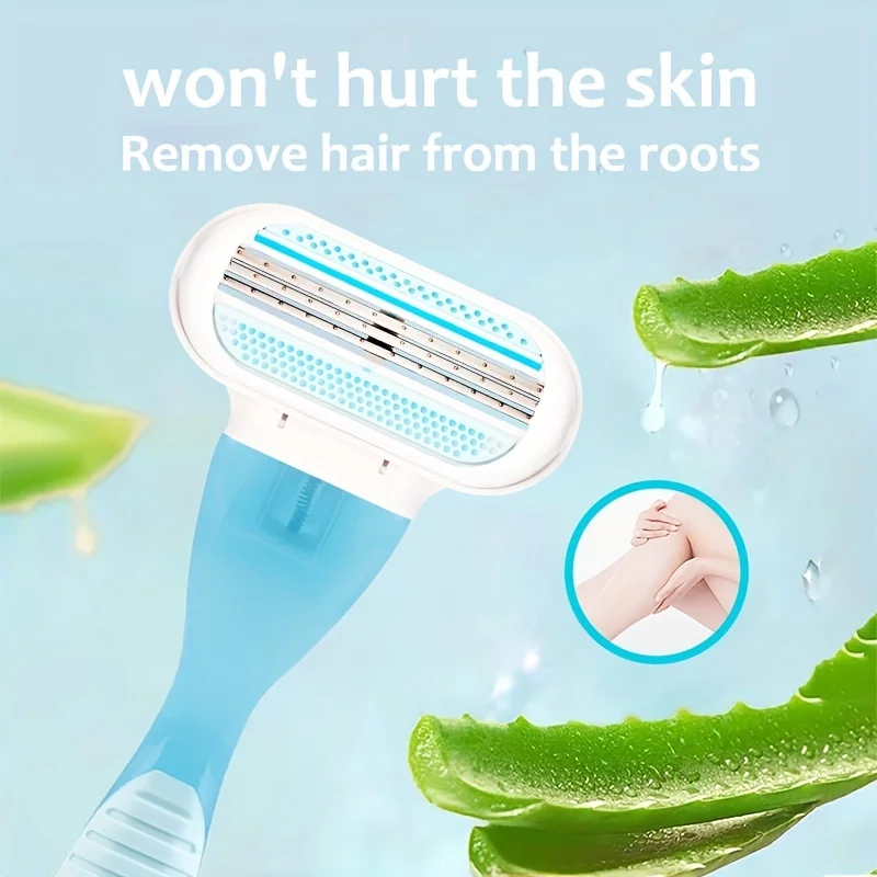 3-layer blade women manually change the head to shave. Shaving knife Shaver armpit retreat private part hair removal artifact.