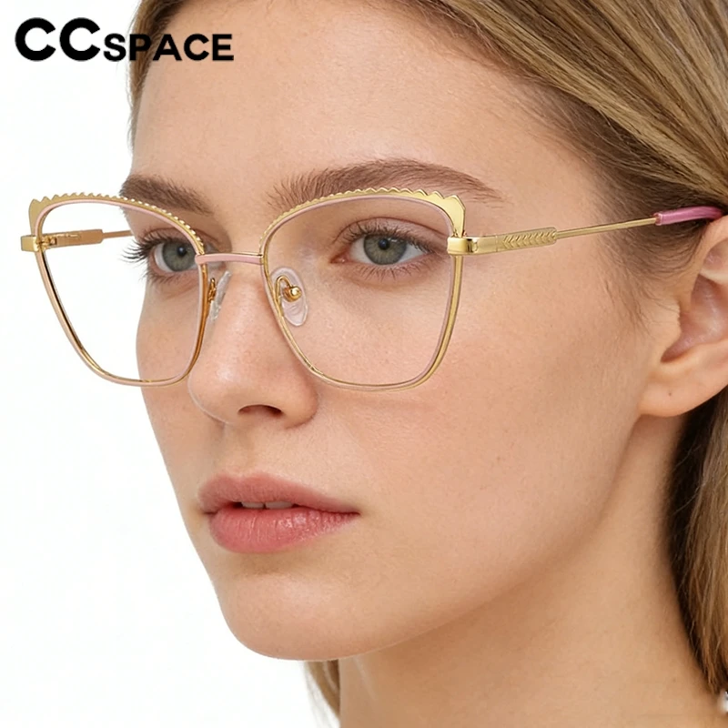 Retro Metal Eyeglass Frame For Women Optical Glasses Frames Women Fashion Anti Blue Light Computer Eyeglasses 54030