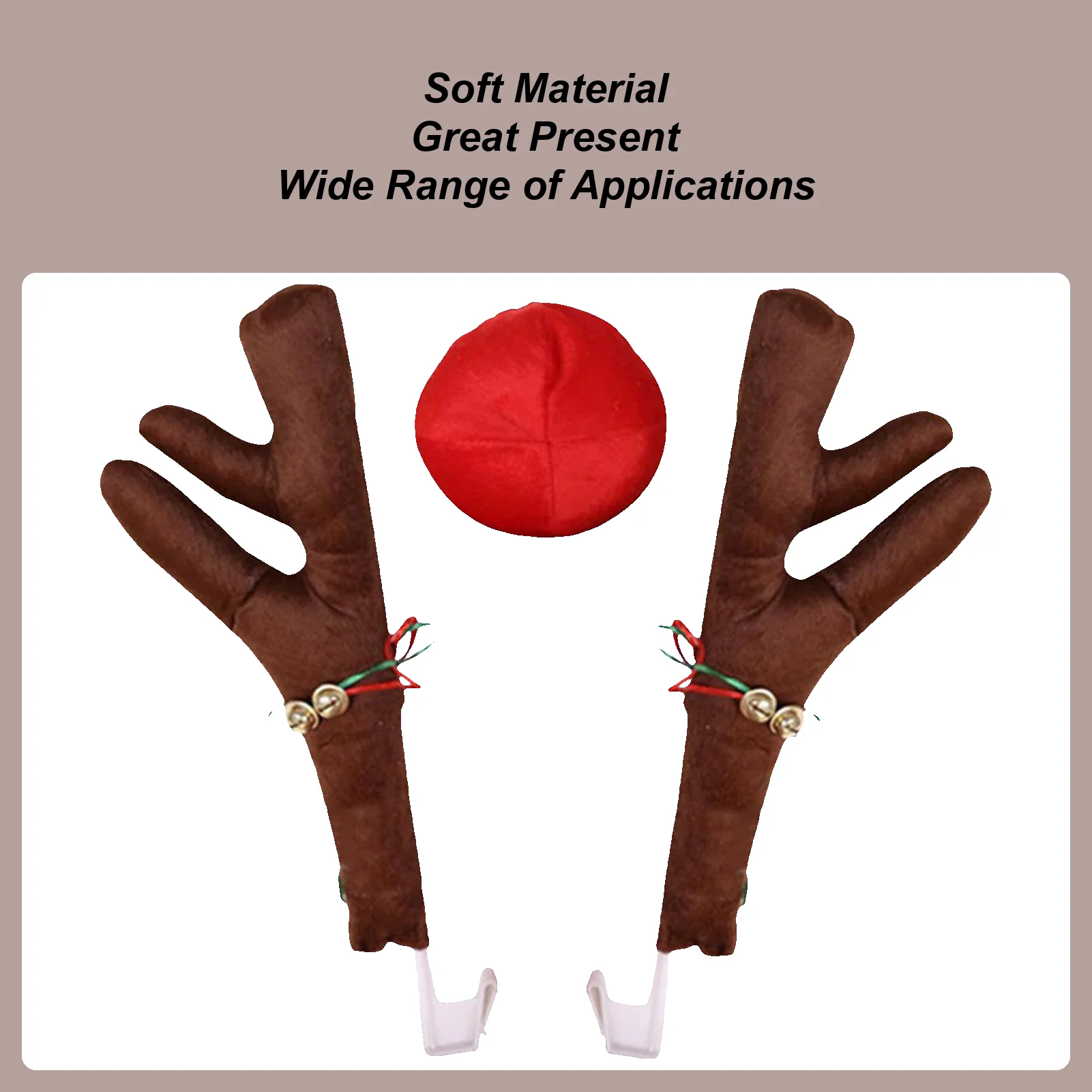 

Reindeer Antlers For Car Automotive Exterior Deer Decor Decorative Plush Car Antler For Golf Course Parade Holiday Season