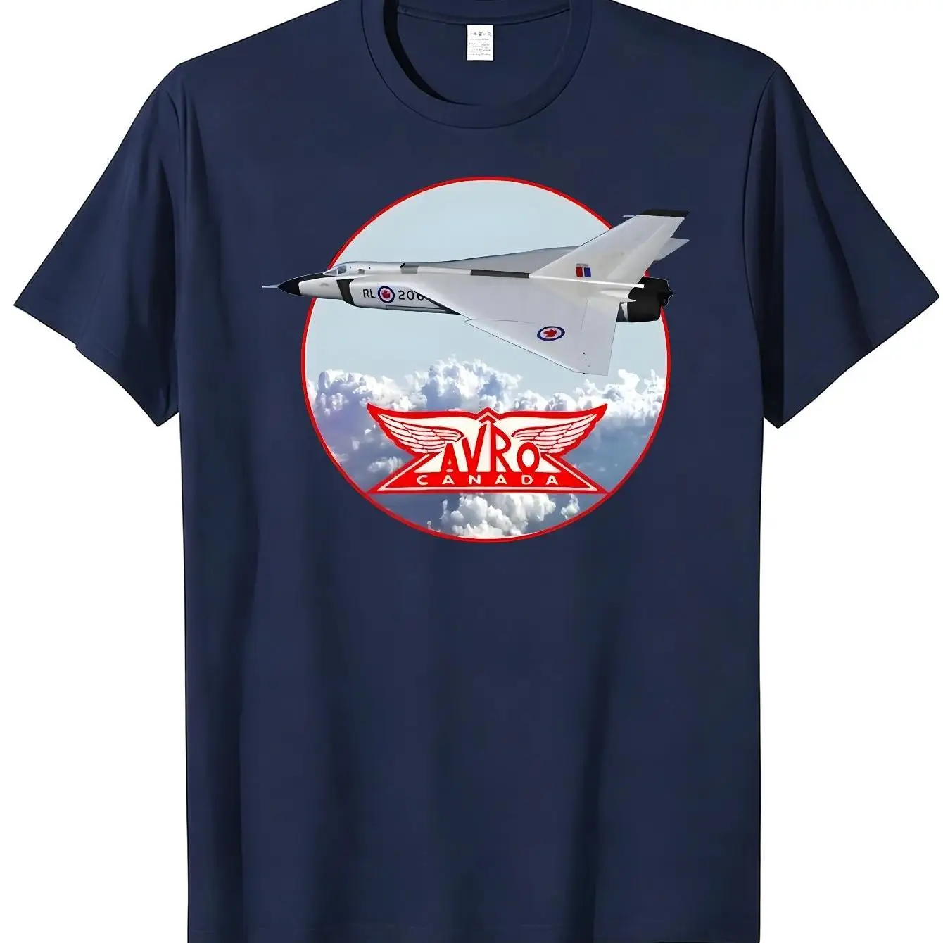 Men's Avro Canada Arrow Jet T-Shirt Vintage Canadian Aviation with Iconic Jet Aircraft Graphic Y2K Retro Style Machine Washable